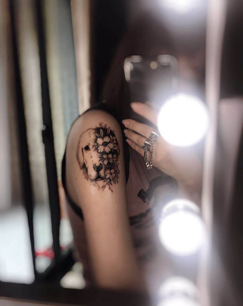 客人定制纹身图片_肩部纹身图案