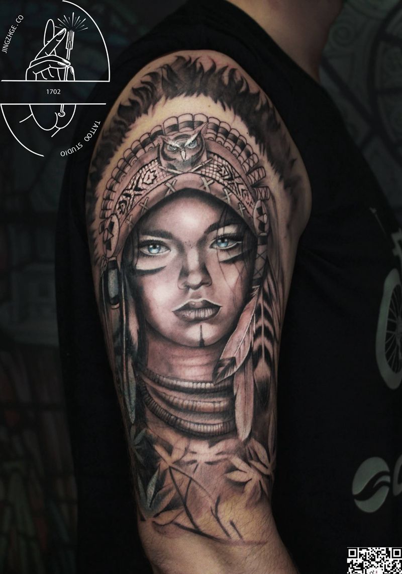 遮盖纹身图片_手臂欧美写实纹身图案