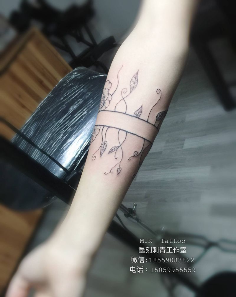 手环，客人自带图，纹身图片_手部纹身图案