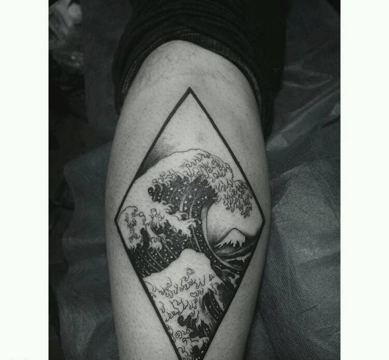 浪里个浪纹身图片