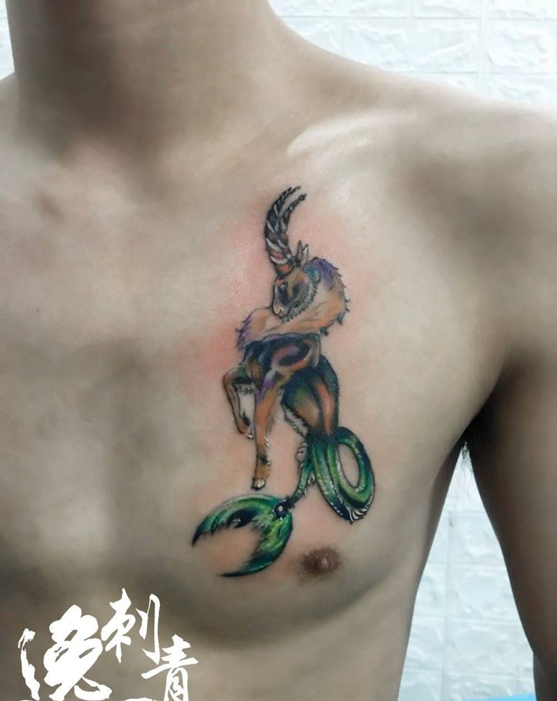 摩羯座纹身图片