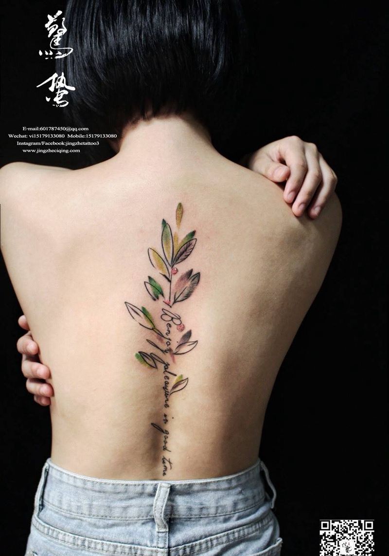 叶子纹身图片