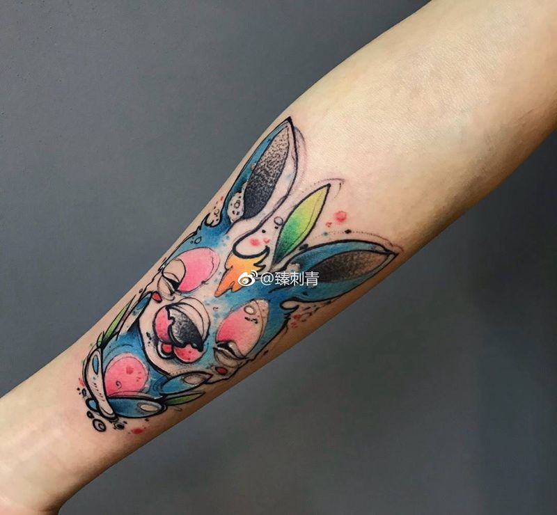 兔子纹身图片
