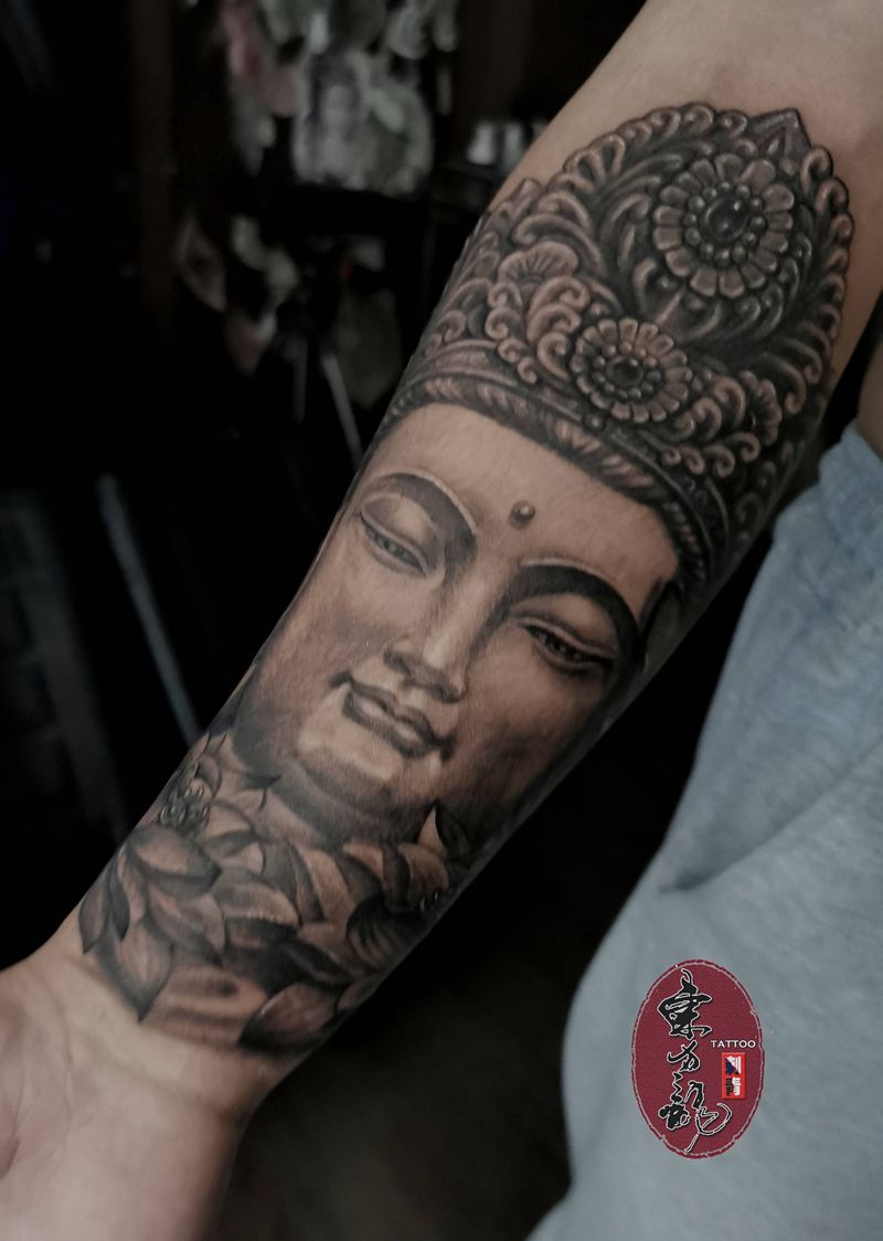 佛纹身图片_手臂纹身图案