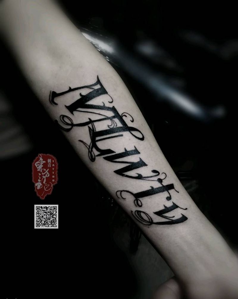 英文纹身图片_手臂纹身图案