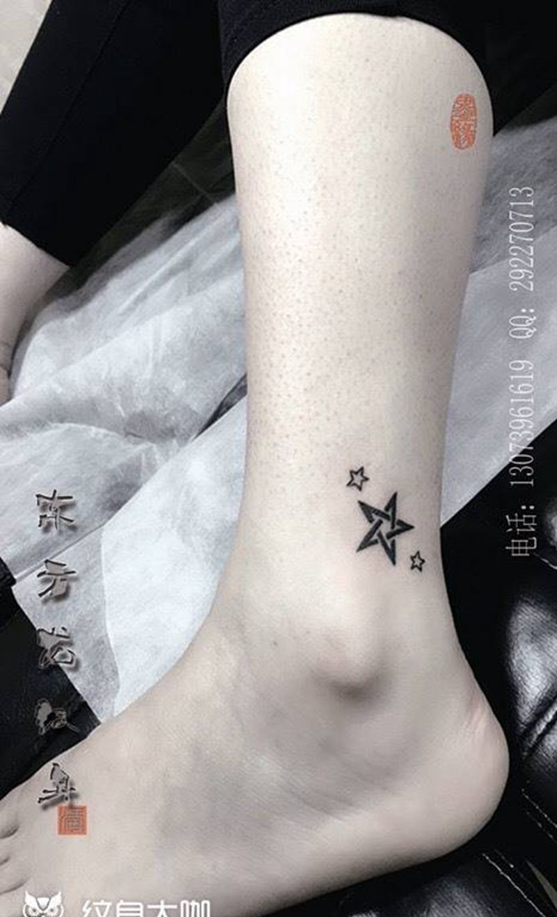 脚踝纹身纹身图片_成品脚部图腾东方龙纹身图案