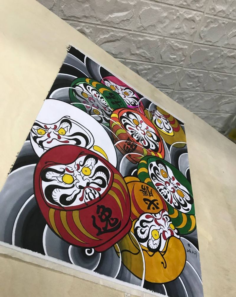 达摩蛋纹身图片