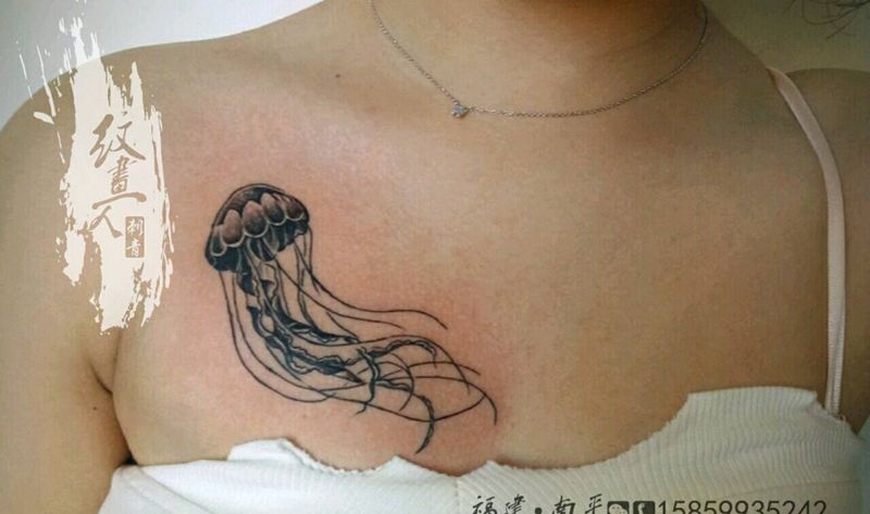 水母纹身图片