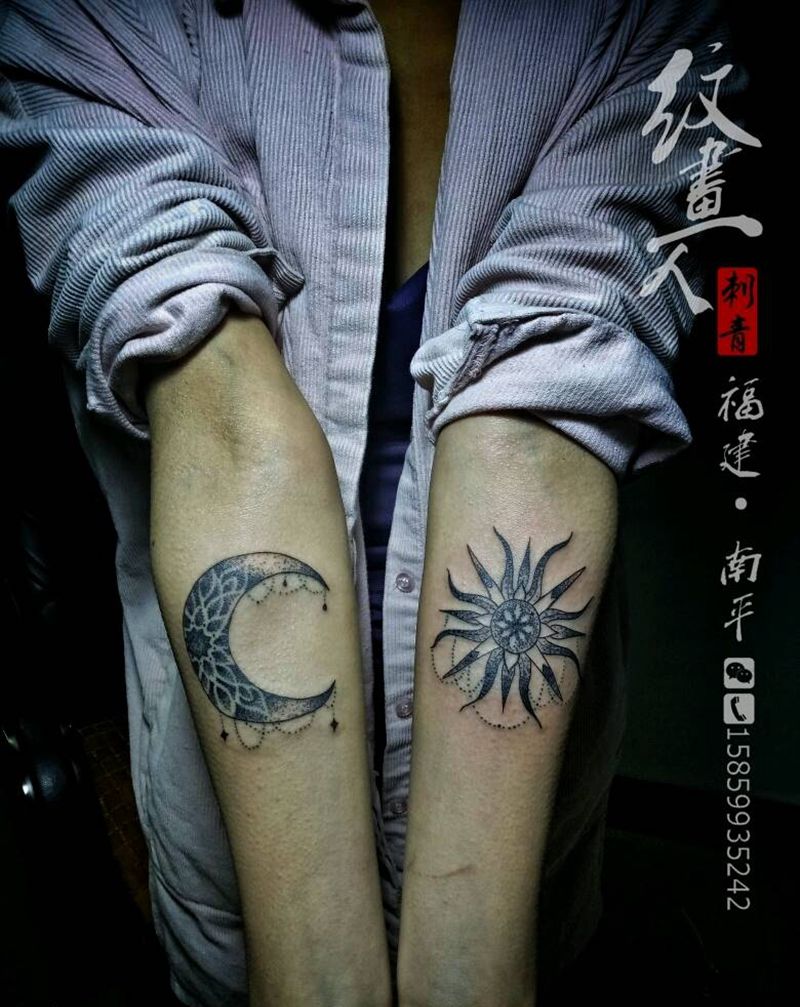 光明与黑暗纹身图片