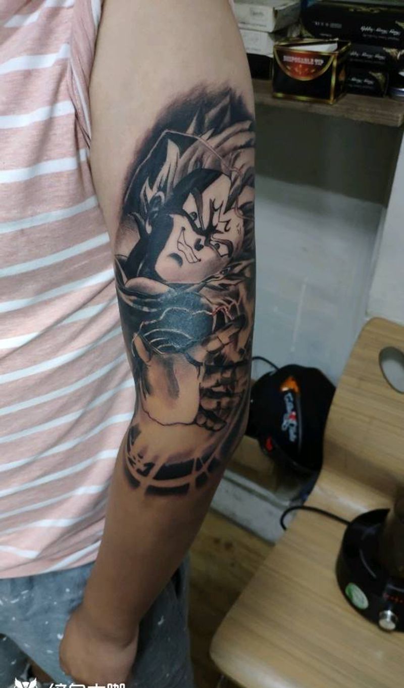 龙珠纹身图片_手臂欧美写实纹身图案