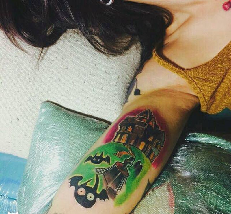 小城堡纹身图片