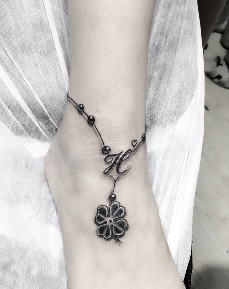 脚链纹身纹身图片_成品原创脚部东方龙福建宁德纹身图案