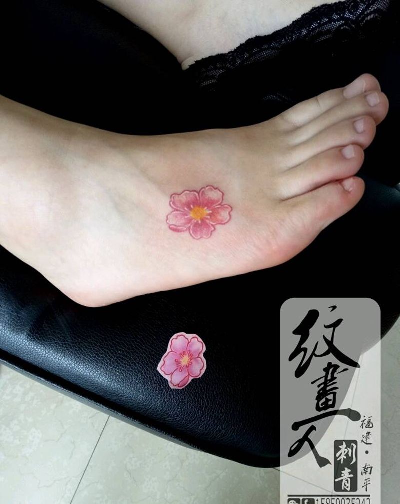 樱花纹身图片