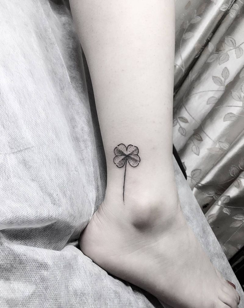 脚踝纹身纹身图片_成品脚部东方龙清新福建纹身图案