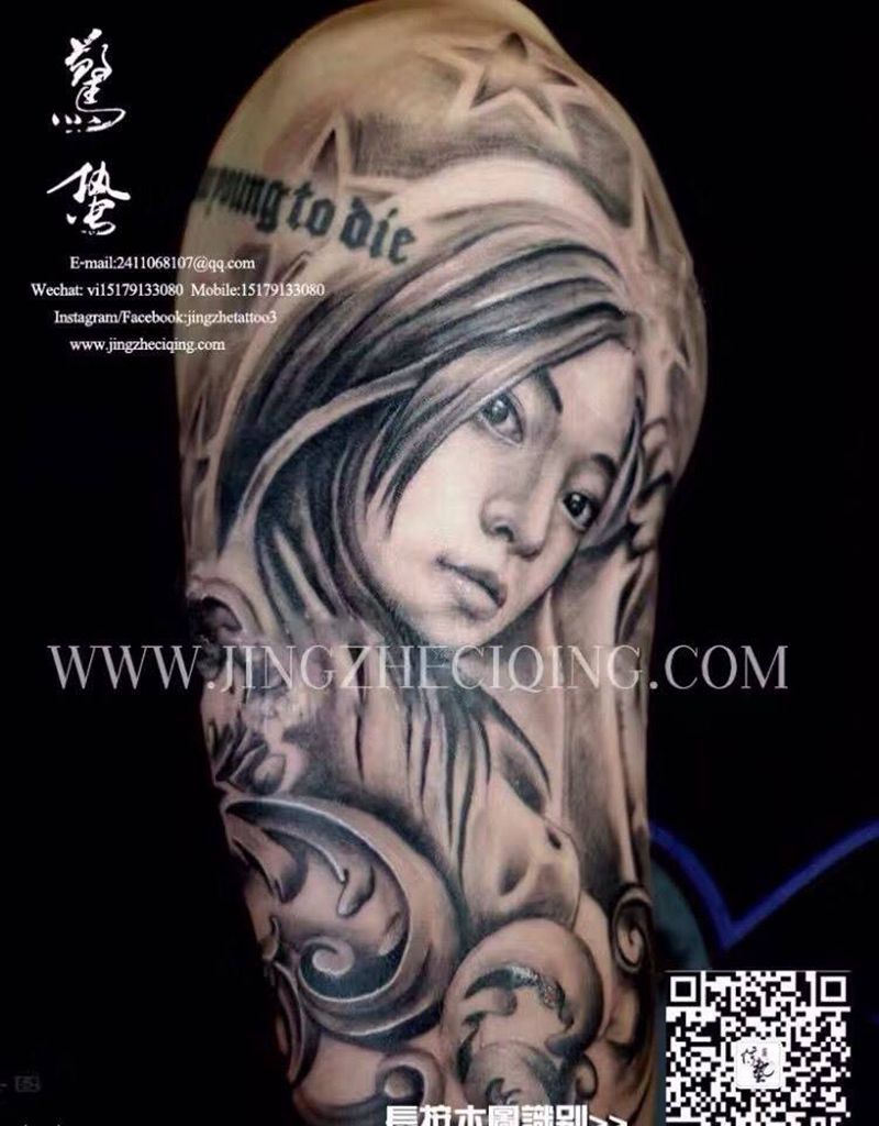 写实头像纹身图片