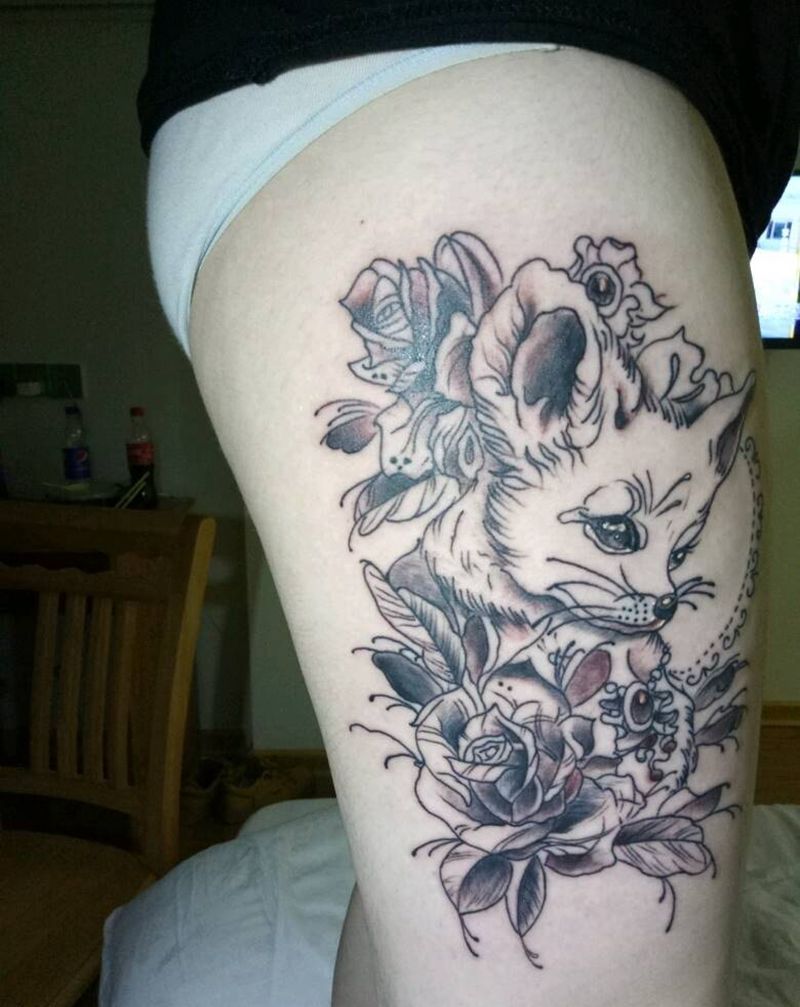 狐狸小清新纹身图片