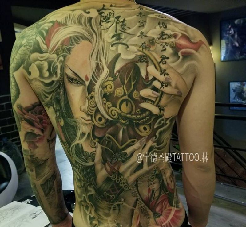 兰陵王纹身图片