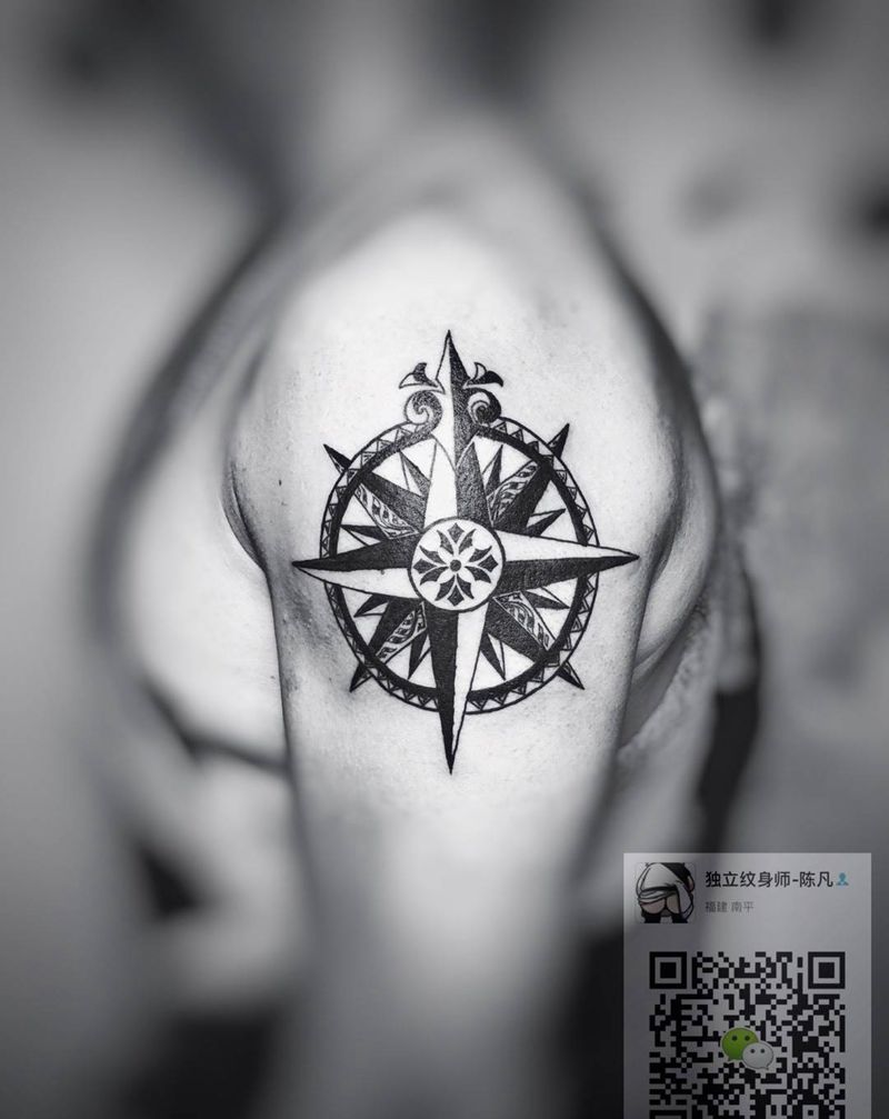 图腾纹身图片_成品肩部手臂欧美传统贴纸几何原创图腾静物纹身图案