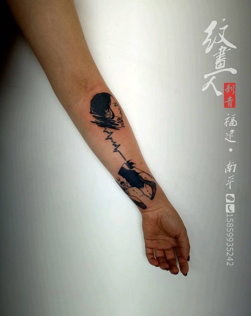 浪情女郎纹身图片