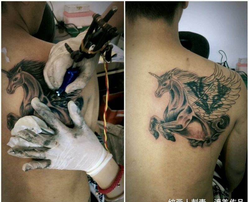 天马遮盖作品纹身图片
