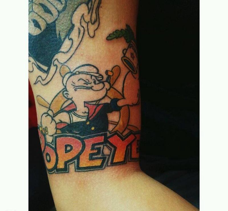 大力水手纹身图片