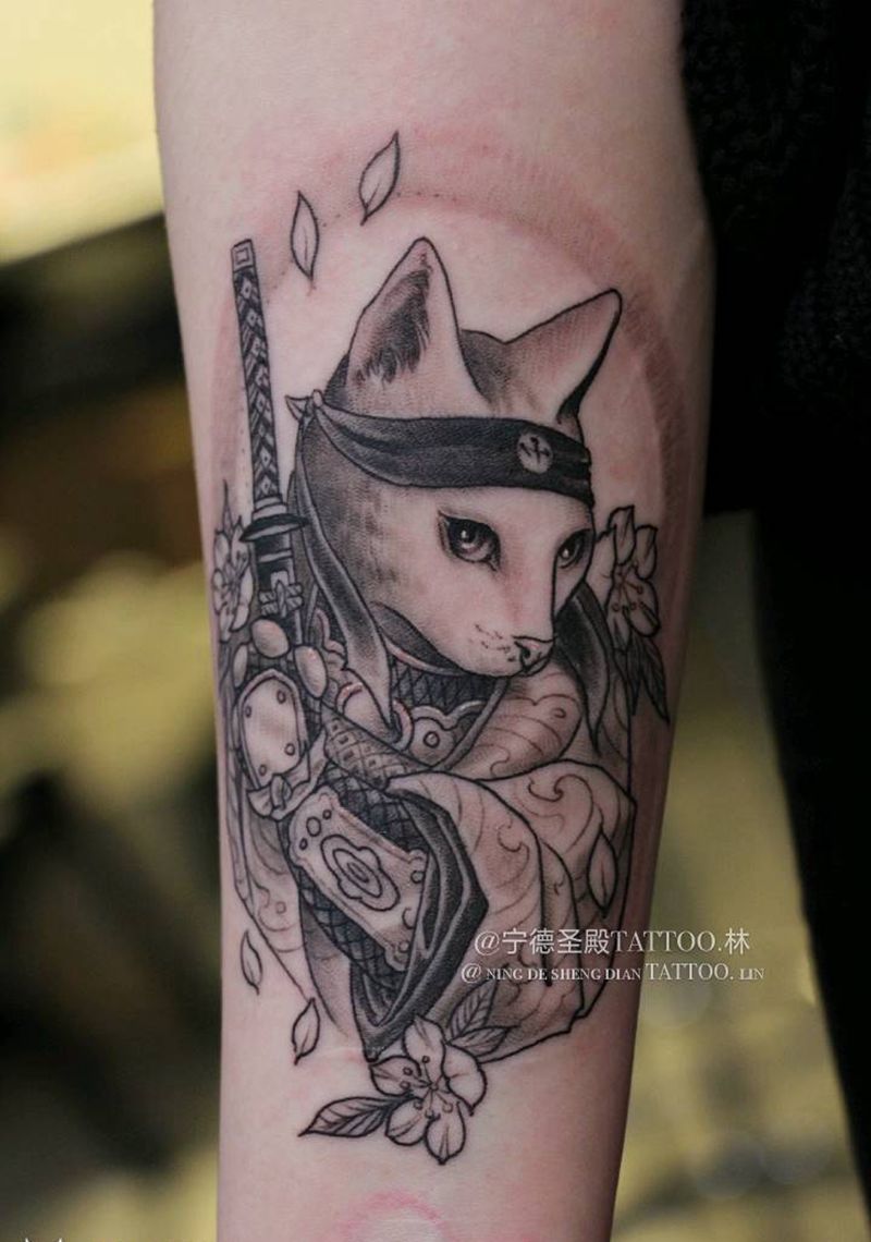 猫咪纹身图片