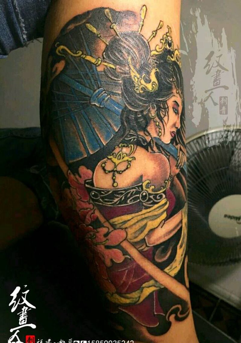 艺妓纹身图片