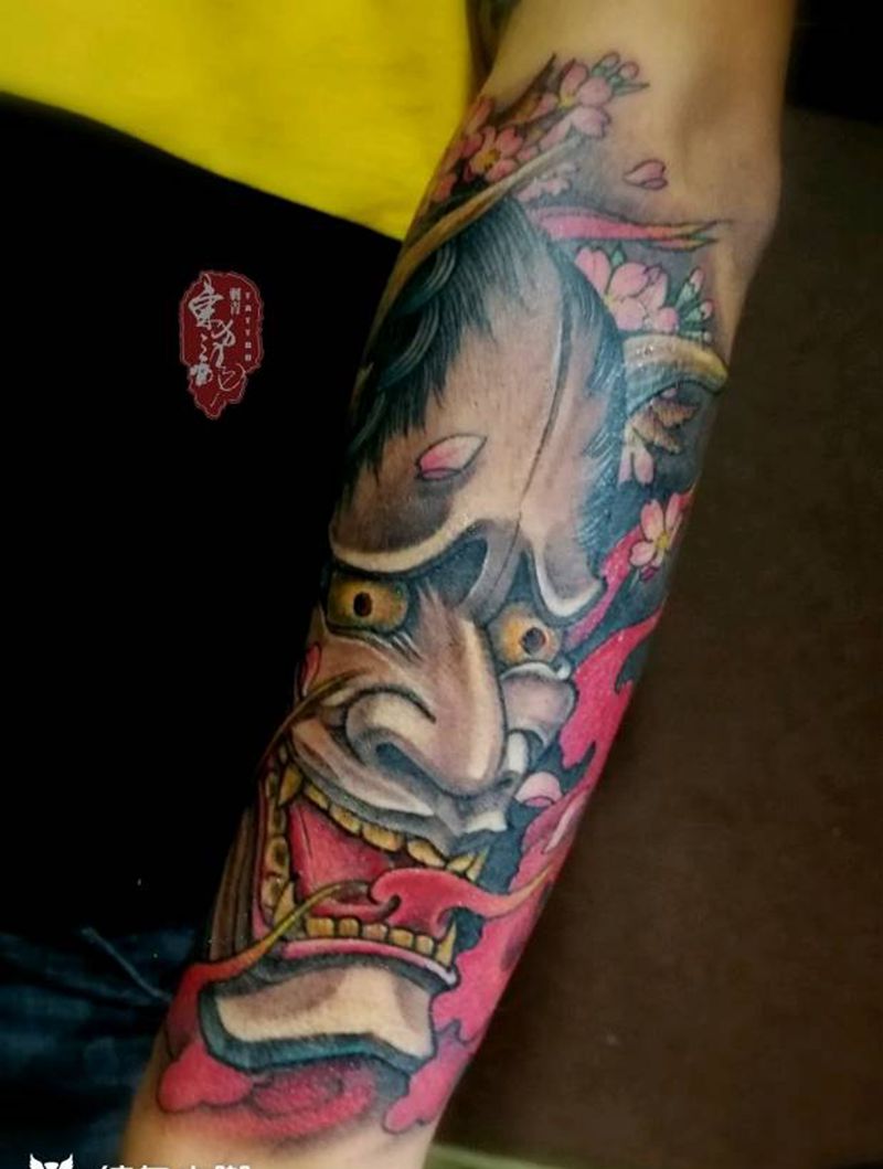 般若纹身纹身图片_手臂新传统般若纹身图案