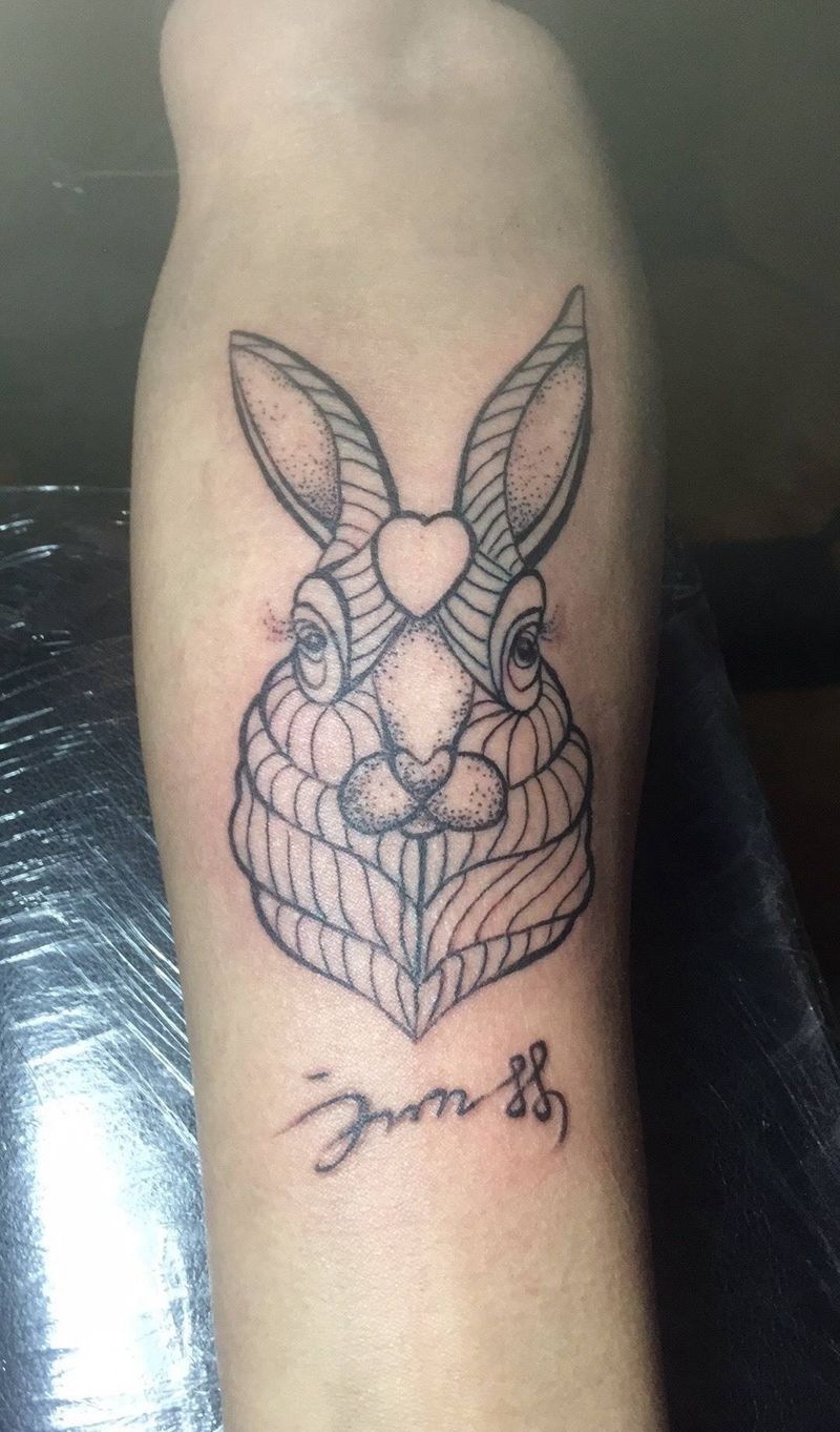 兔子纹身图片