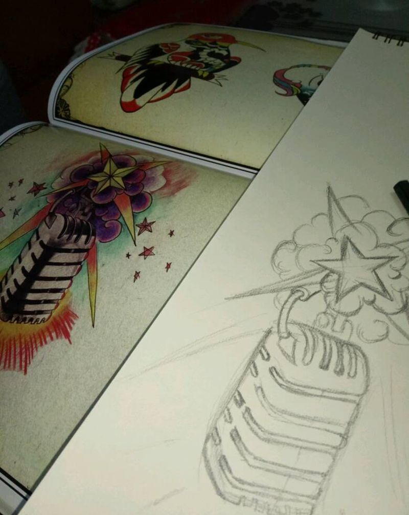 手稿小练纹身图片