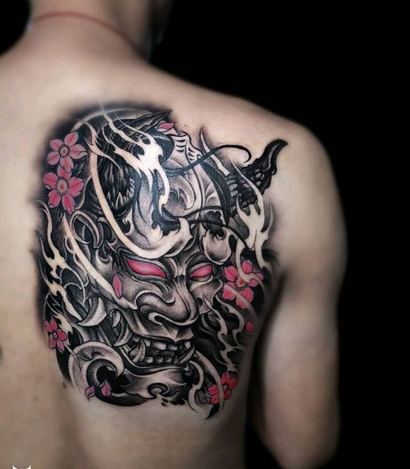 般诺纹身图片_背部肩部新传统彩色般诺般诺可爱般诺纹身图案