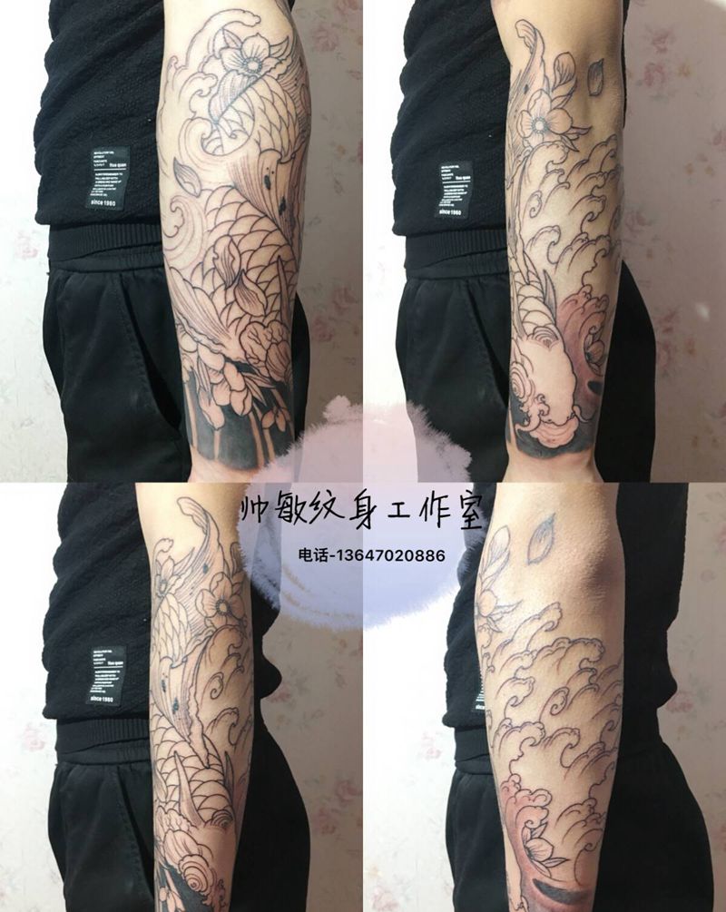 未完成作品纹身图片_手臂纹身图案