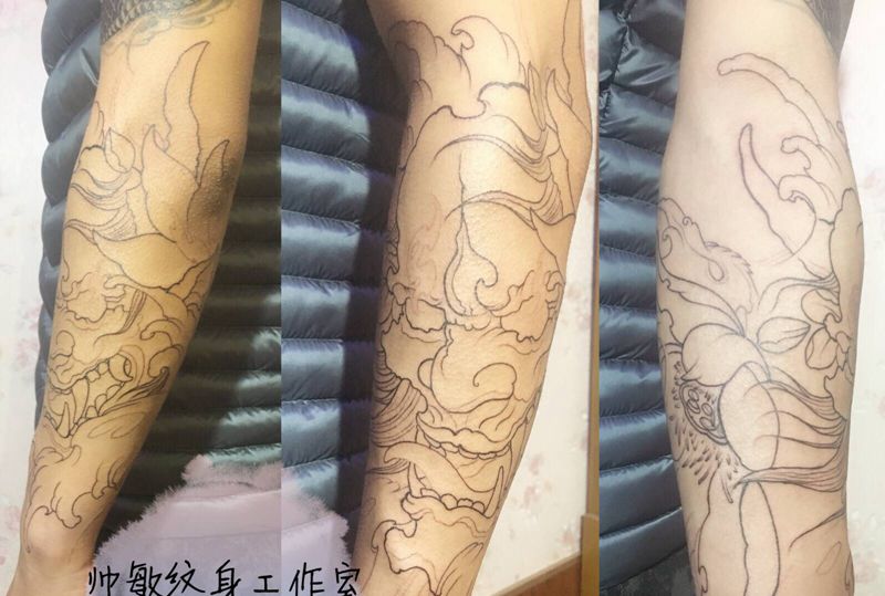 未完成纹身图片_手臂纹身图案