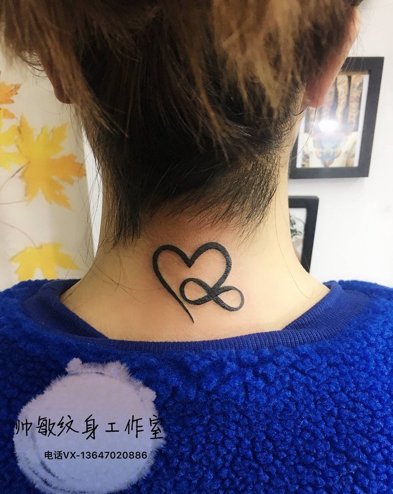 图腾纹身图片_颈部纹身图案