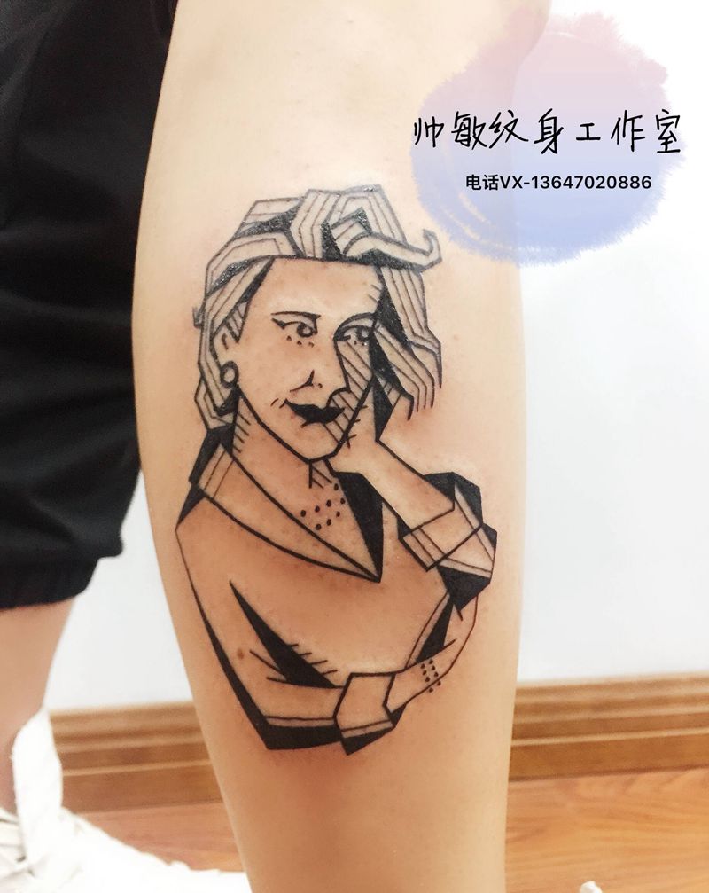 人纹身图片_腿部纹身图案