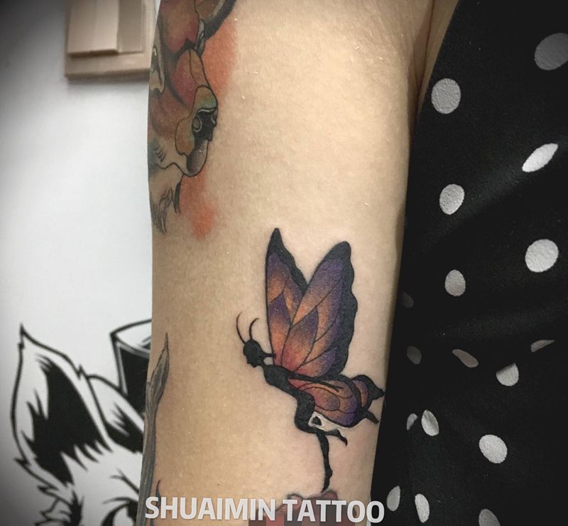 精灵纹身图片_手臂纹身图案