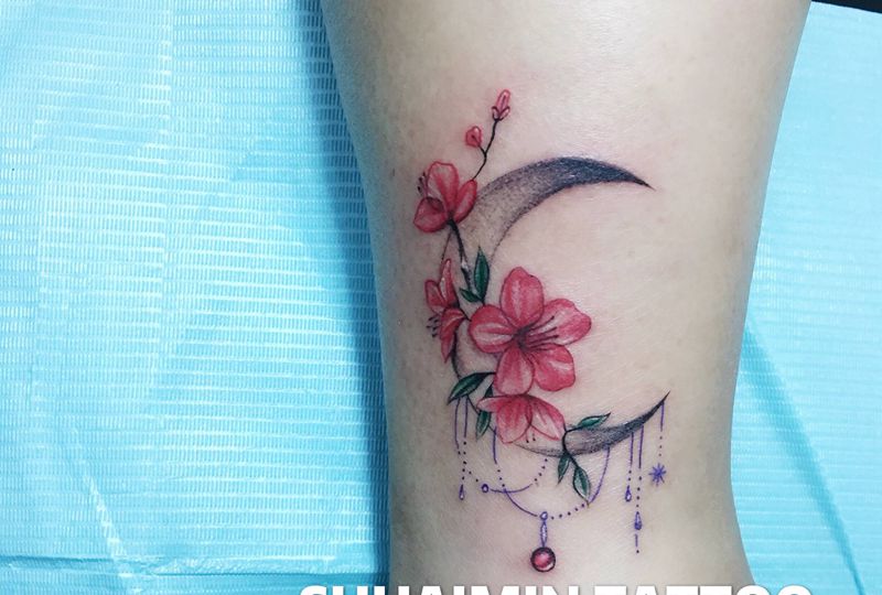 同款纹身图片_腿部纹身图案