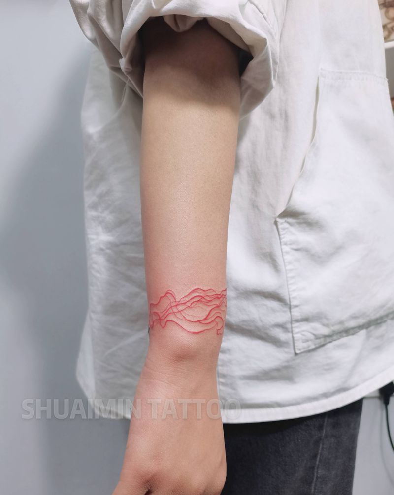 飘渺纹身图片_手臂手部水彩水墨纹身图案