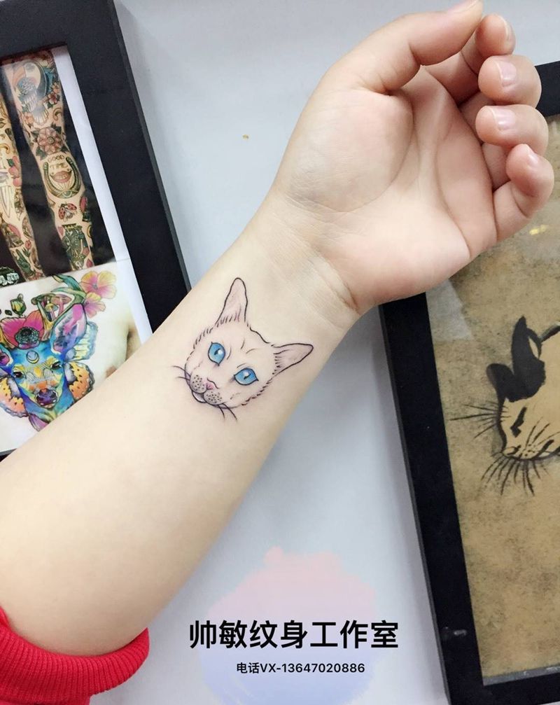 猫纹身图片_帅敏TATTOO纹身图案