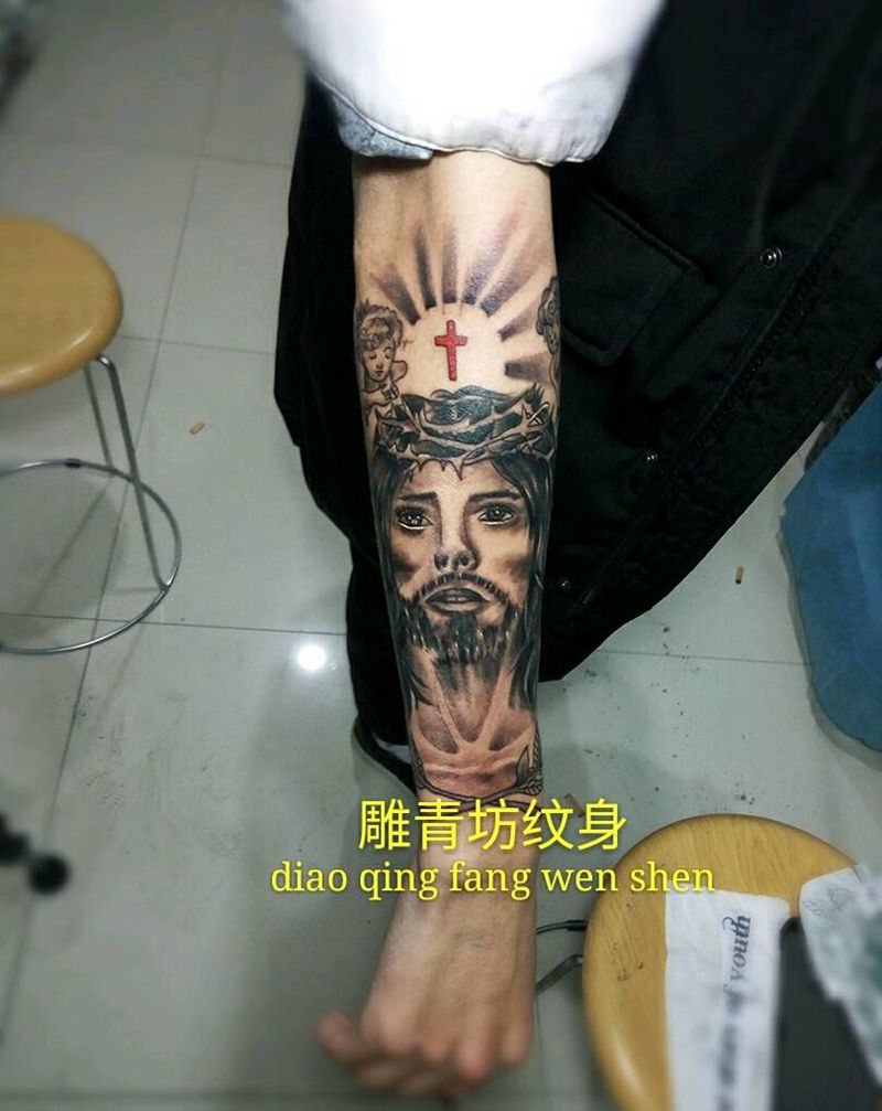耶稣纹身图片