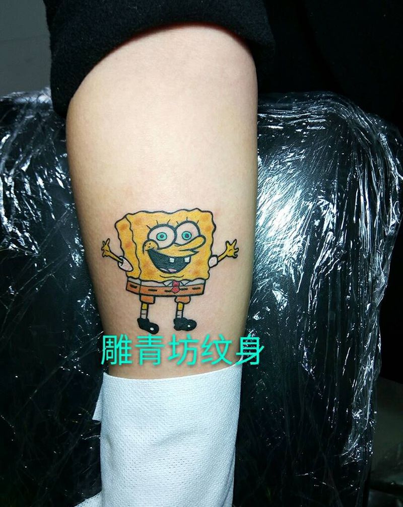 海绵宝宝纹身图片