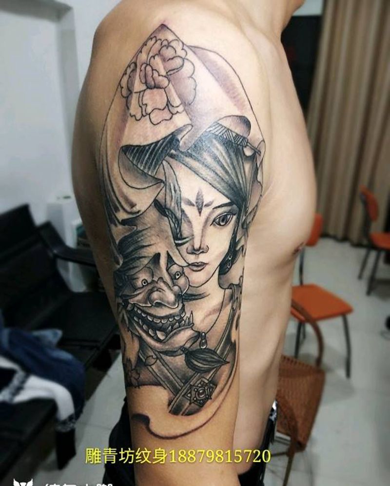 艺妓纹身图片