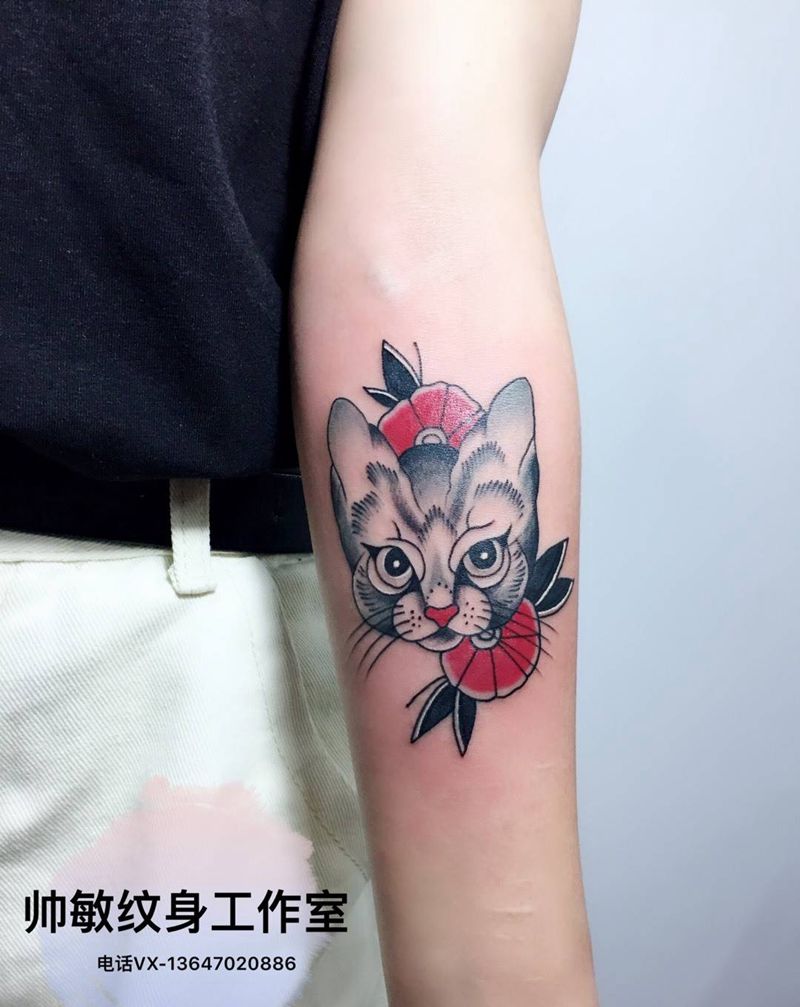 猫纹身图片_帅敏TATTOO纹身图案