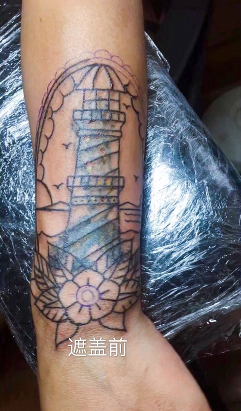 遮盖纹身图片_成品手臂手部清新静物纹身图案
