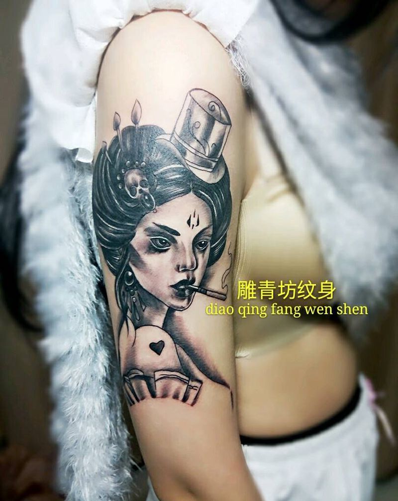 欧美女郎纹身图片