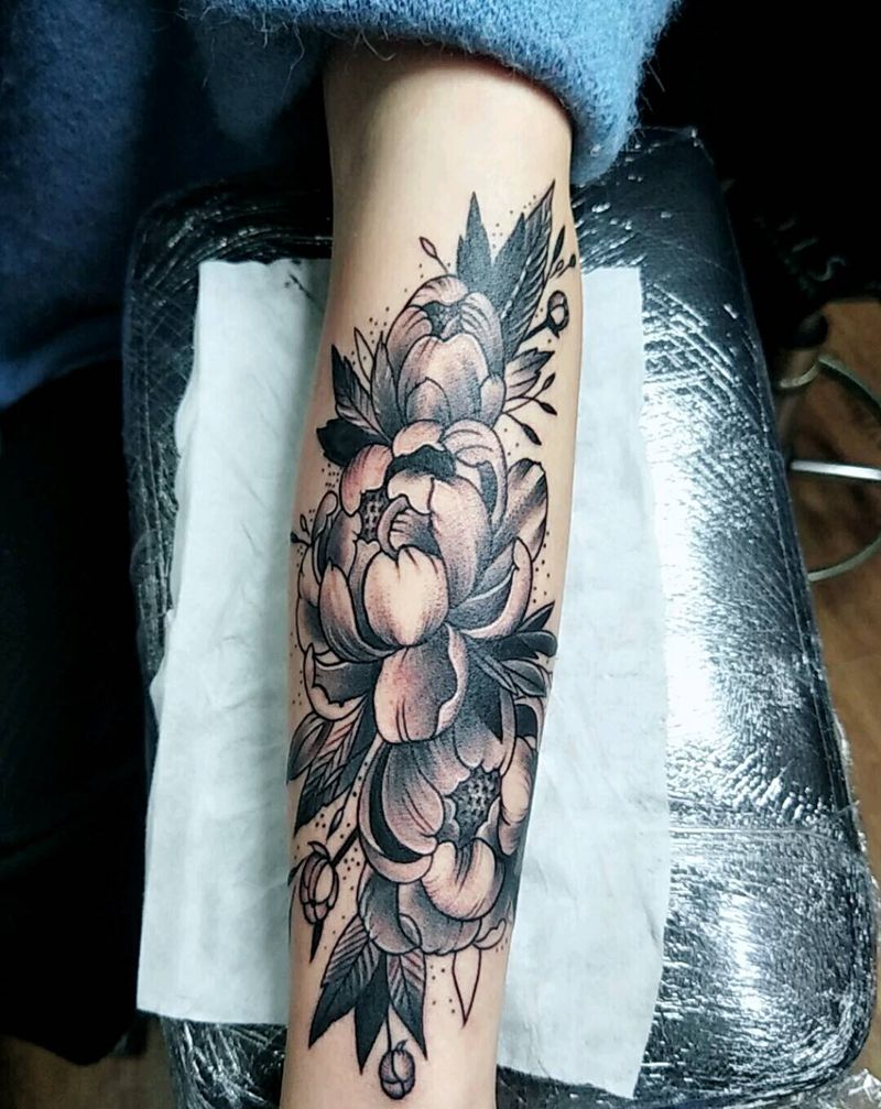 暗黑素花纹身图片