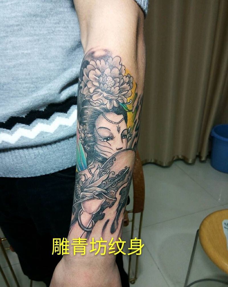 艺妓纹身图片