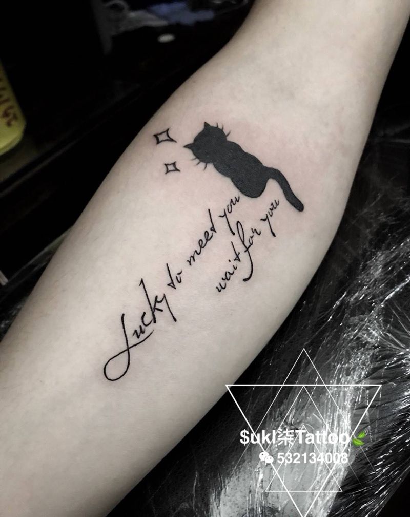 小清新小猫纹身图片