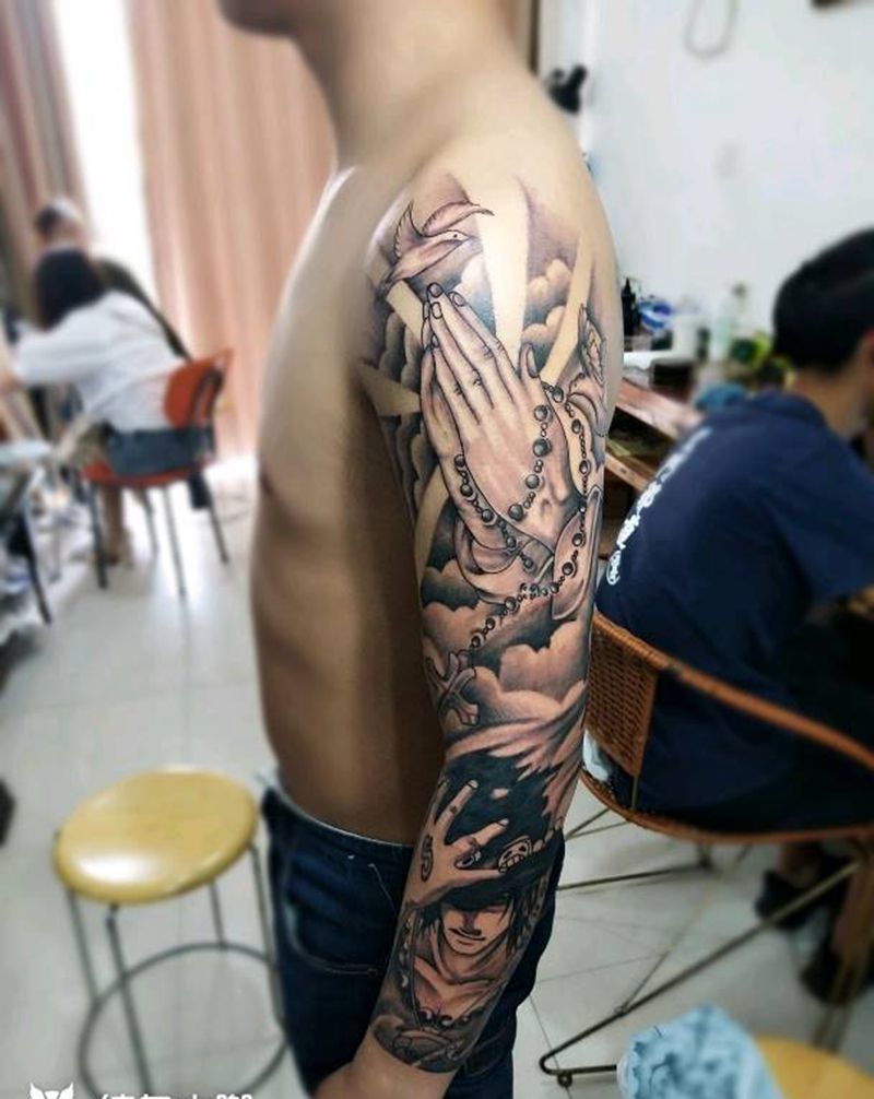 花臂完成纹身图片