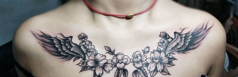 花胸纹身图片